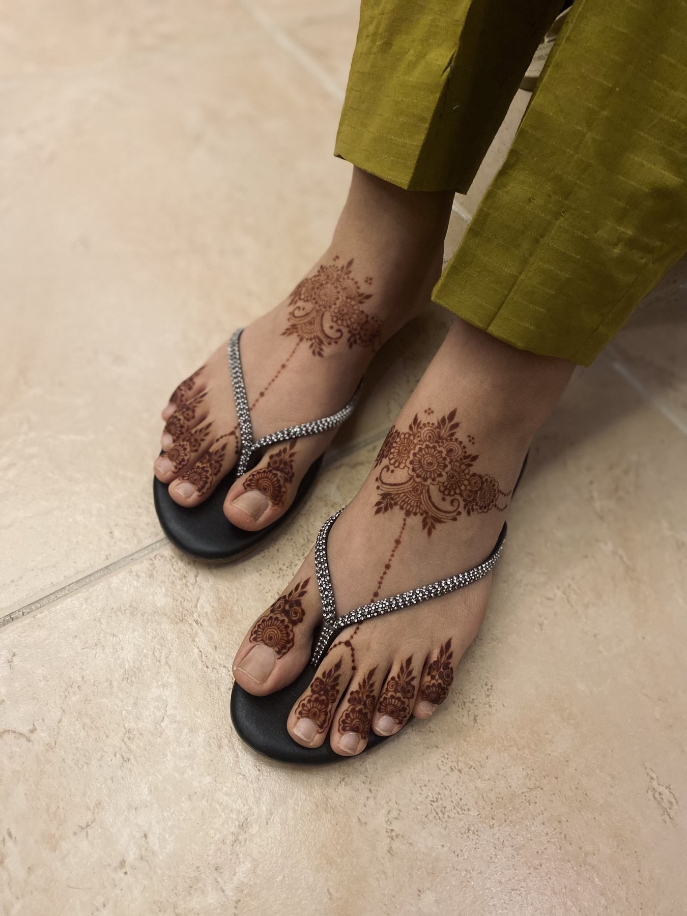 Feet Henna Detail 01, feet henna design by Al Hanah Artiste